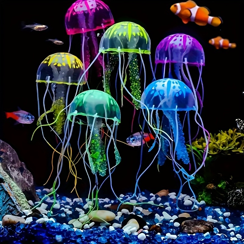 빛나는 시뮬레이션 해파리 2개 무작위 색상 플로팅 수족 - Aquarium Fish Discus 리뷰 및 가격