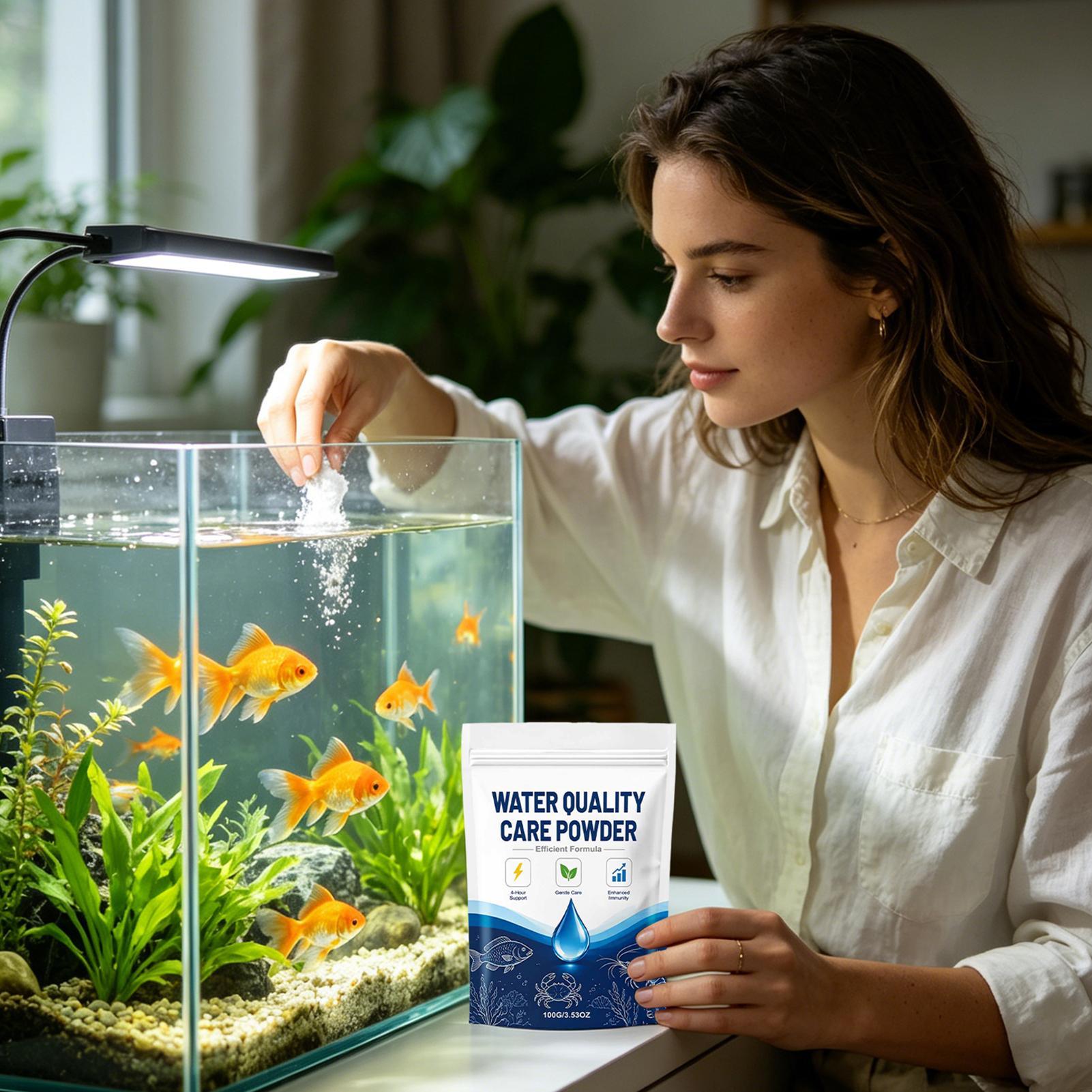 100g 어항 물 투명제 분말, 흐린 물을 맑게 하여  - Aquarium Fish Care 리뷰 및 가격