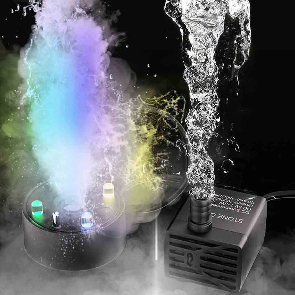 2-IN-1 미스트 메이커 다채로운 LED 조명 5V  - Aquarium Fish Care 리뷰 및 가격
